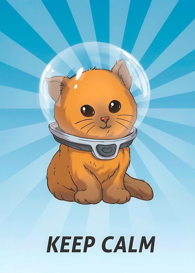 Cute Astronaut Cat