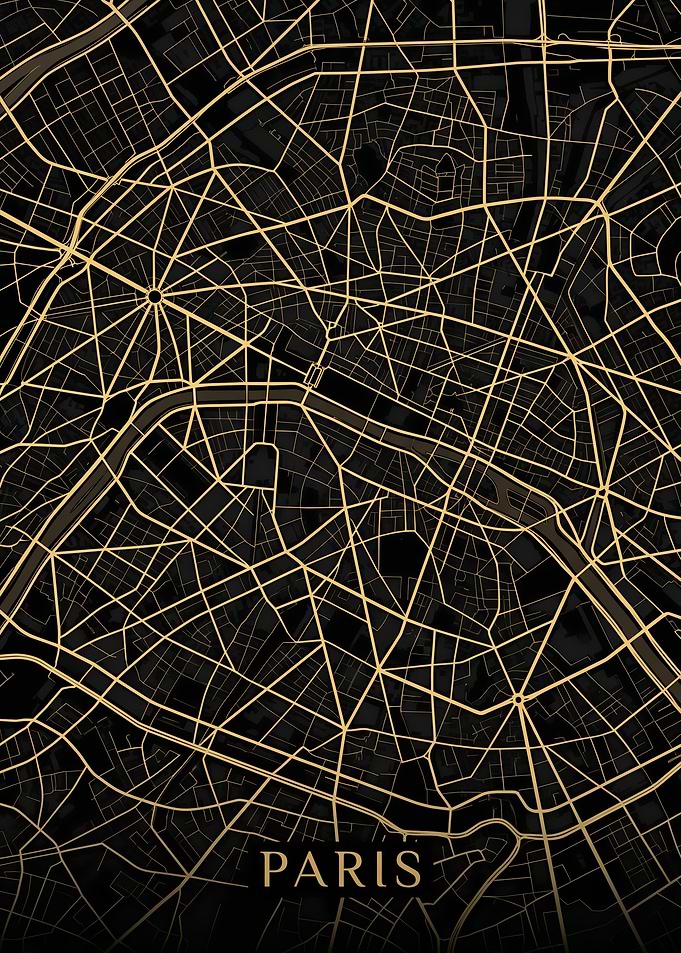 Paris Map Art