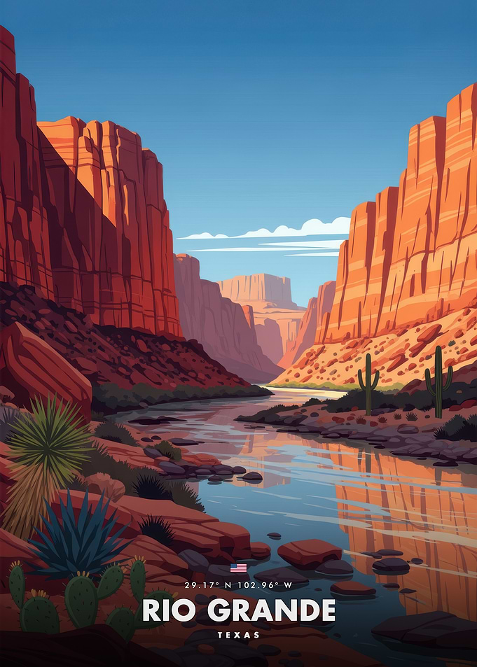 Rio Grande Texas Canyon Landscape