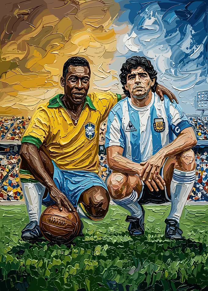 Pele and Maradona