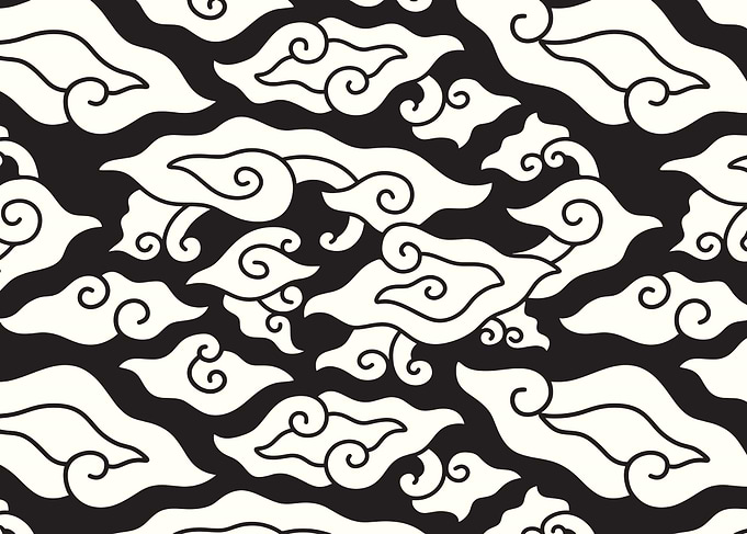 Traditional Asian Cloud Pattern Batik
