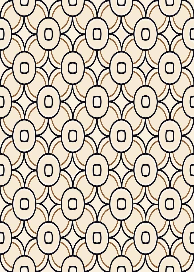 Geometric Pattern with Circles and Squares