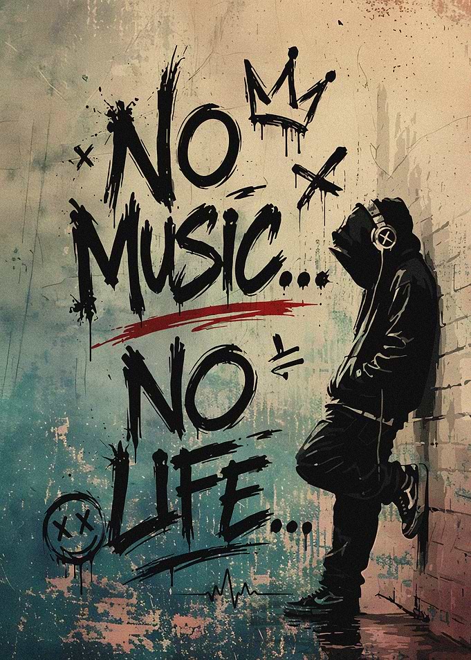 No Music No Life Graffiti