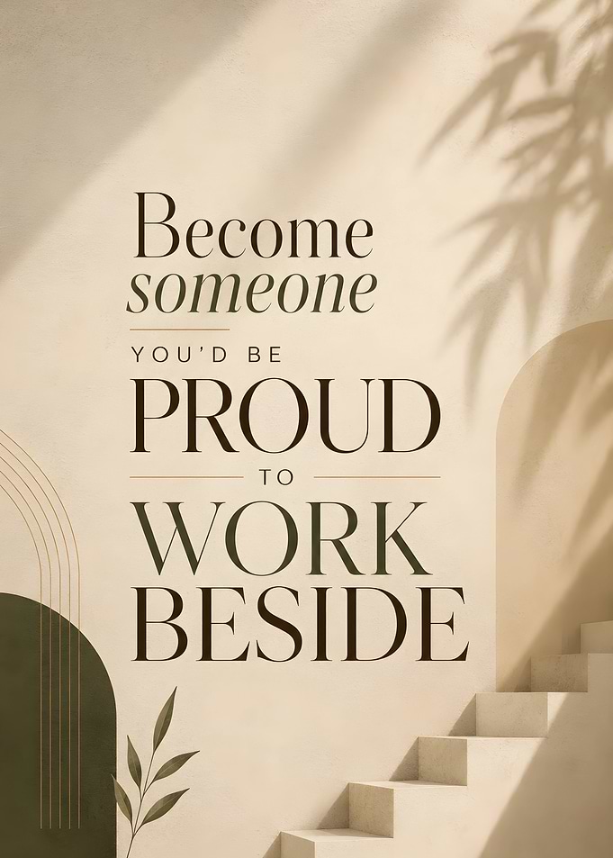 Become Someone You'd Be Proud to Work Beside