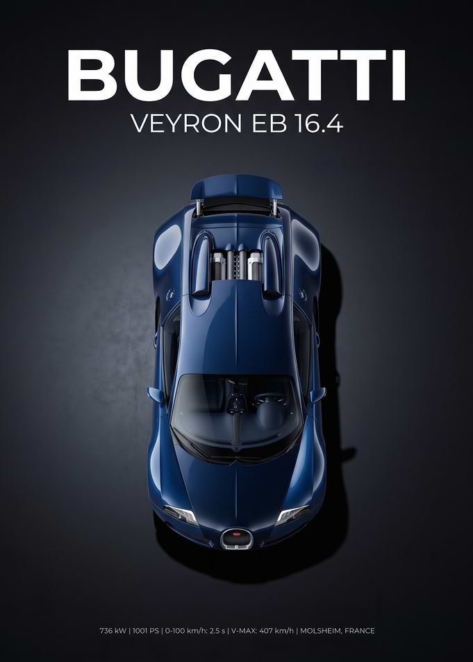 Bugatti Veyron EB 16.4 Top View