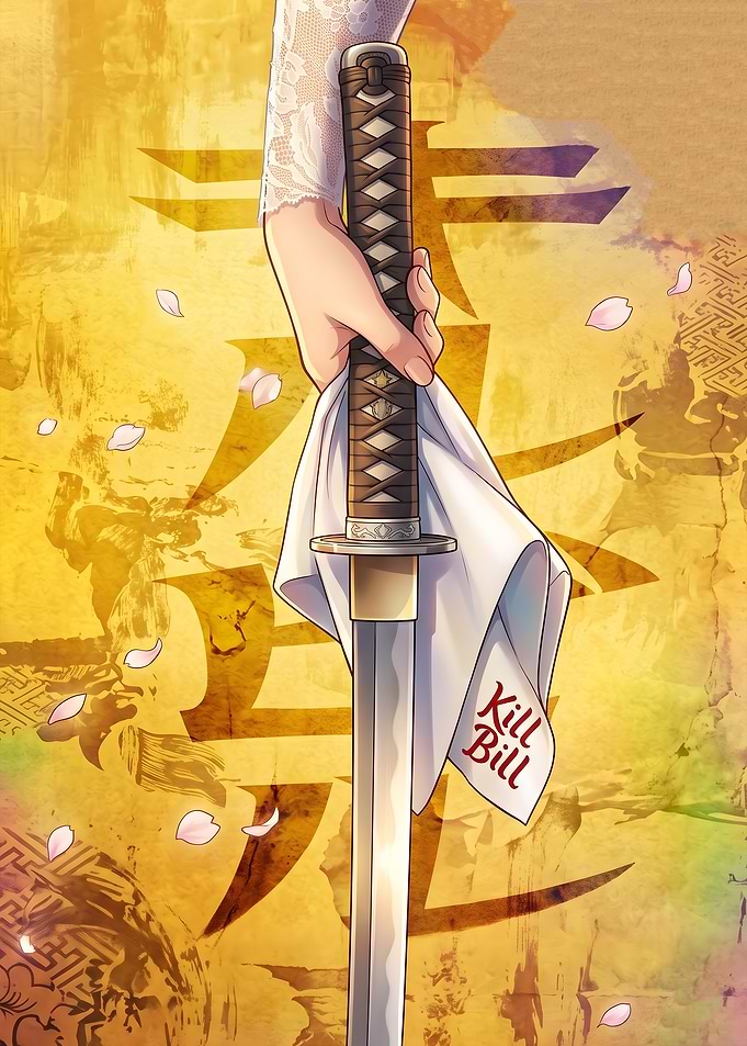 Kill Bill Sword and Cherry Blossoms