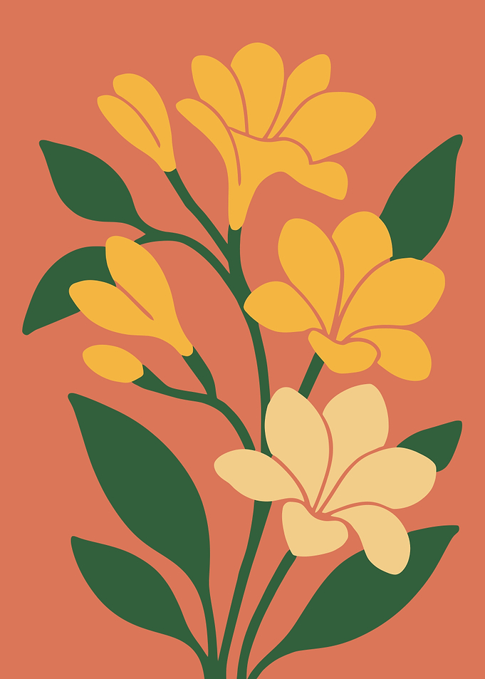 Abstract Floral Illustration