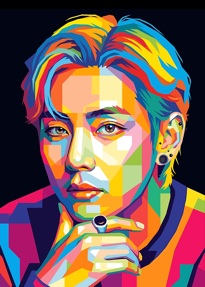 BTS V Pop Art Portrait