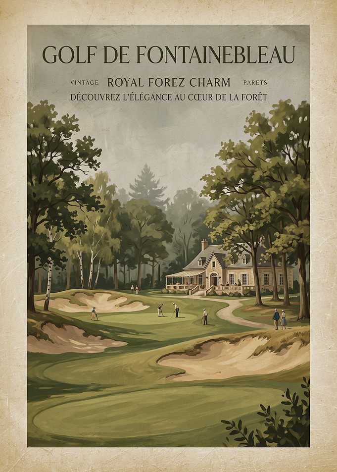 Golf de Fontainebleau Vintage Poster