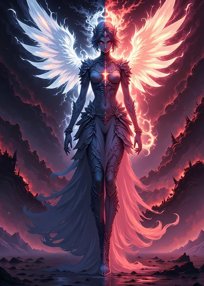 Dual-Natured Angelic Warrior