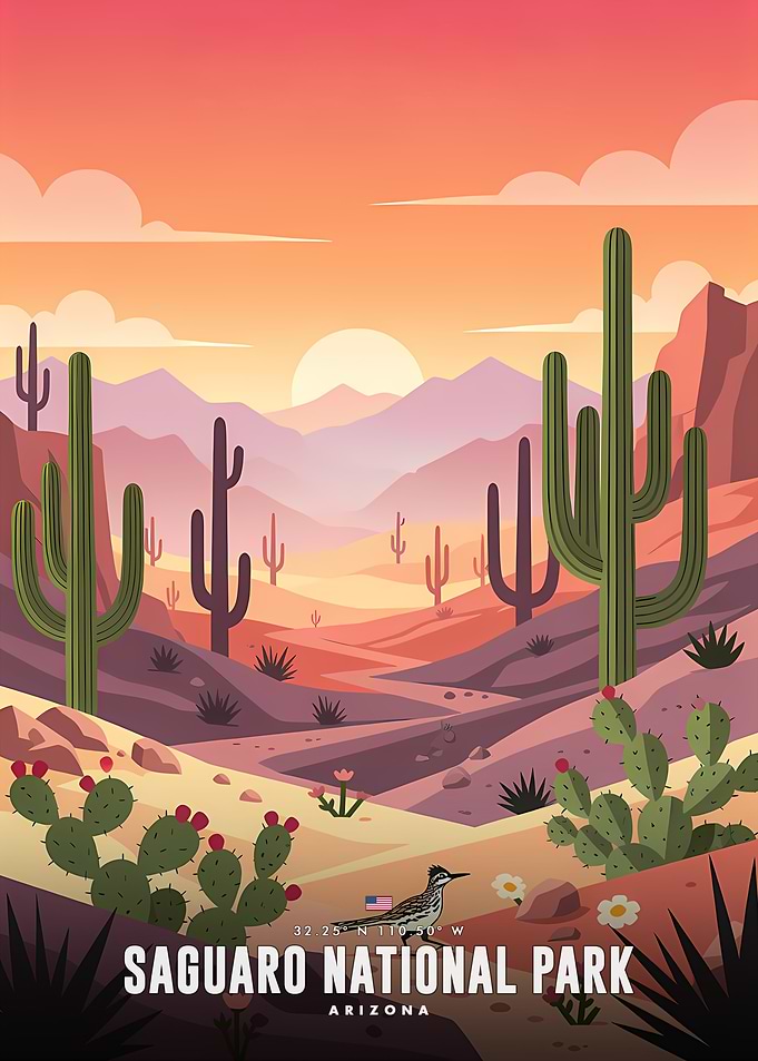 Saguaro National Park Vintage Poster