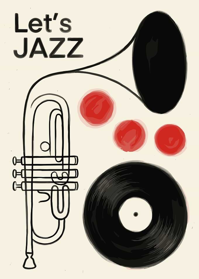 Let's Jazz Vintage Poster
