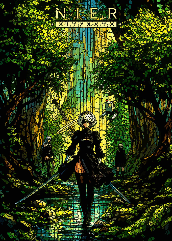 Nier: Automata Forest Scene