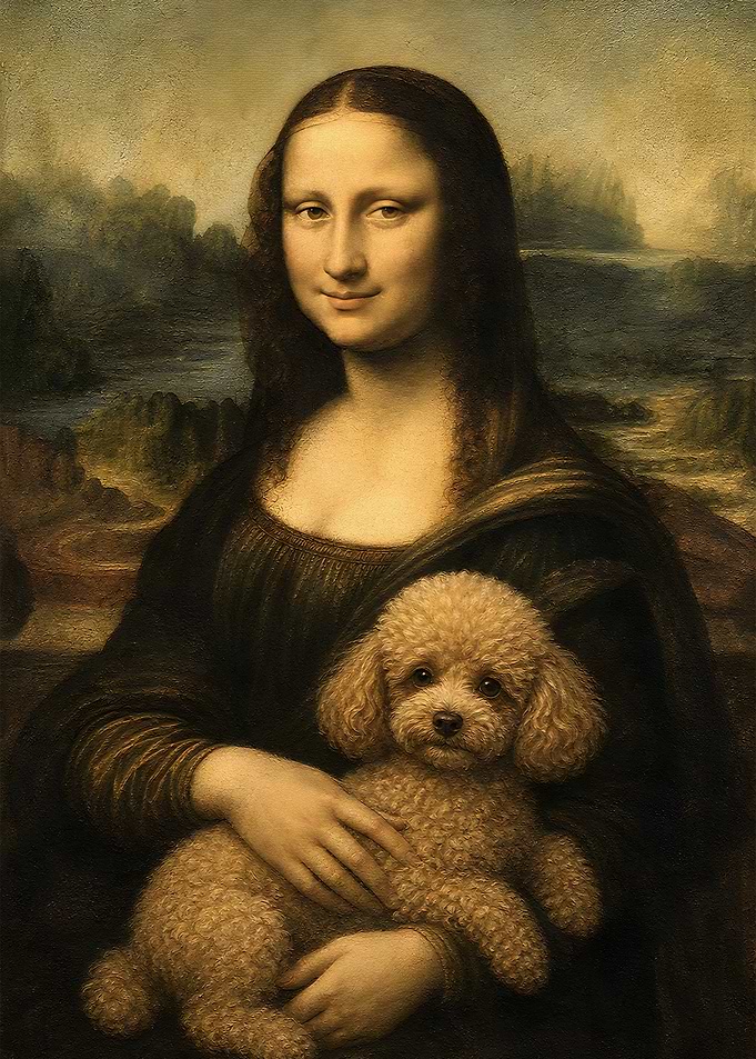Mona Lisa Holding a Poodle