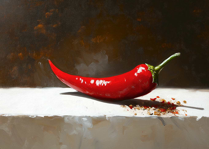 Red Chili Pepper Still Life