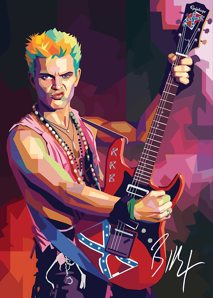 Billy Idol Pop Art Portrait