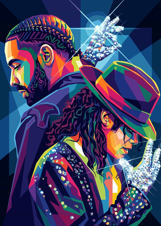 Drake and Michael Jackson Pop Art