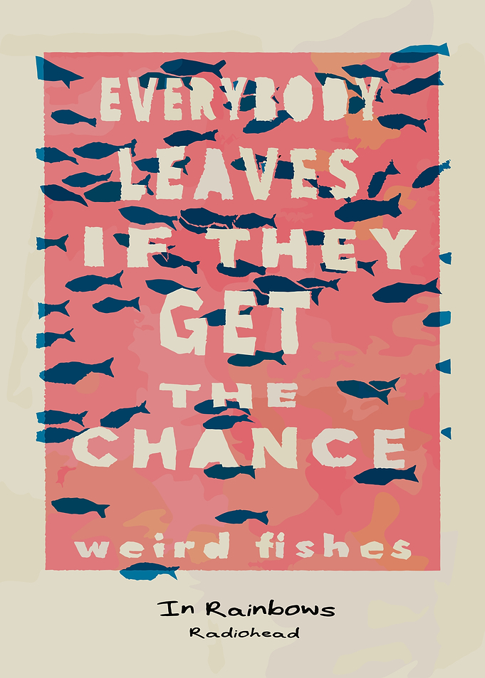 Radiohead In Rainbows Weird Fishes Poster