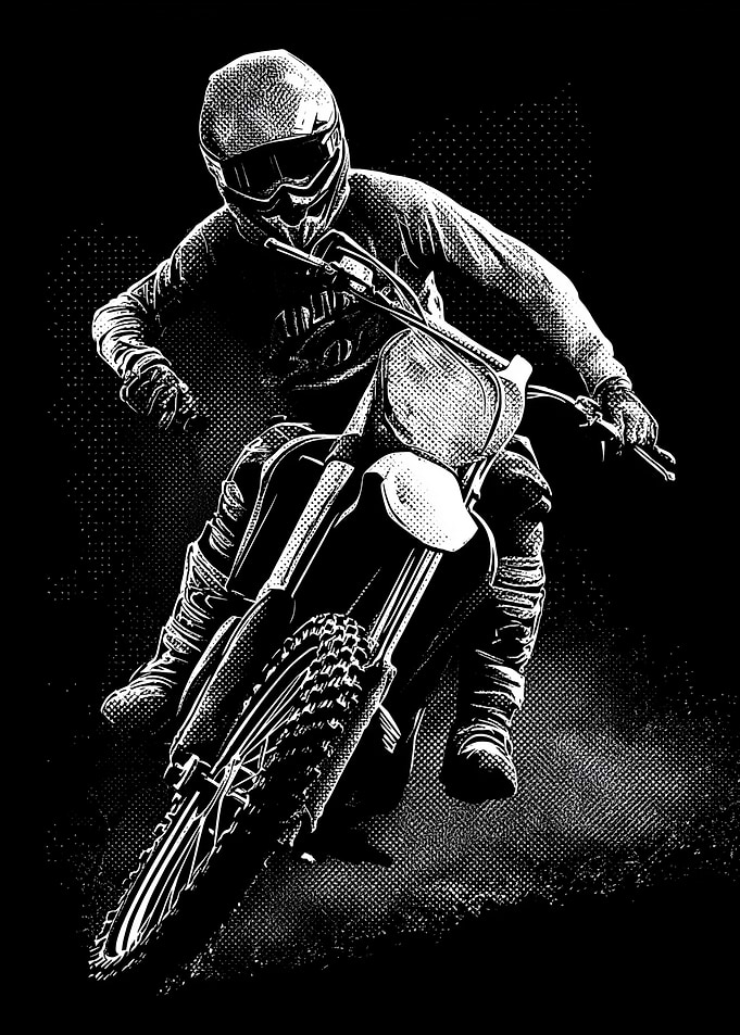 Motocross Rider in Action