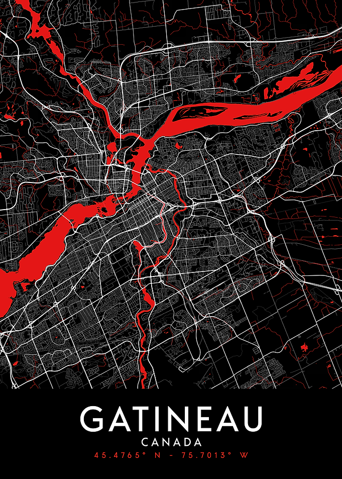 Gatineau Dark Map