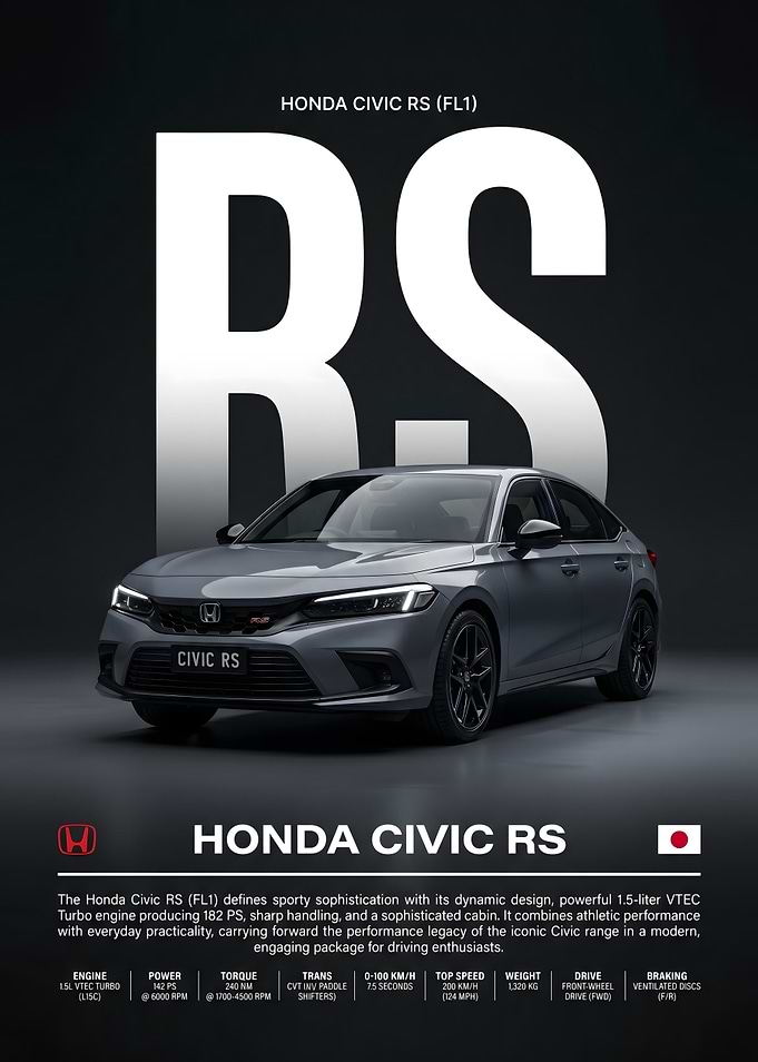 Honda Civic RS car advertisement