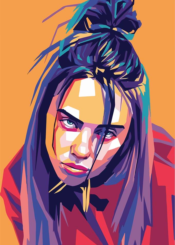Billie Eilish Pop Art Portrait