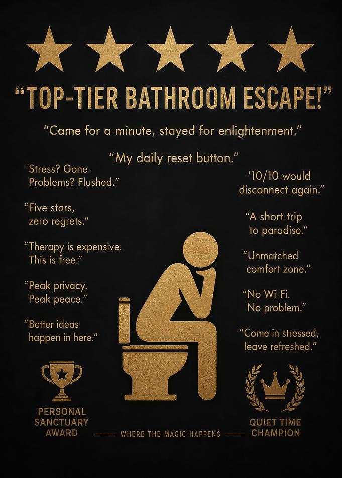 Funny Bathroom Escape Poster