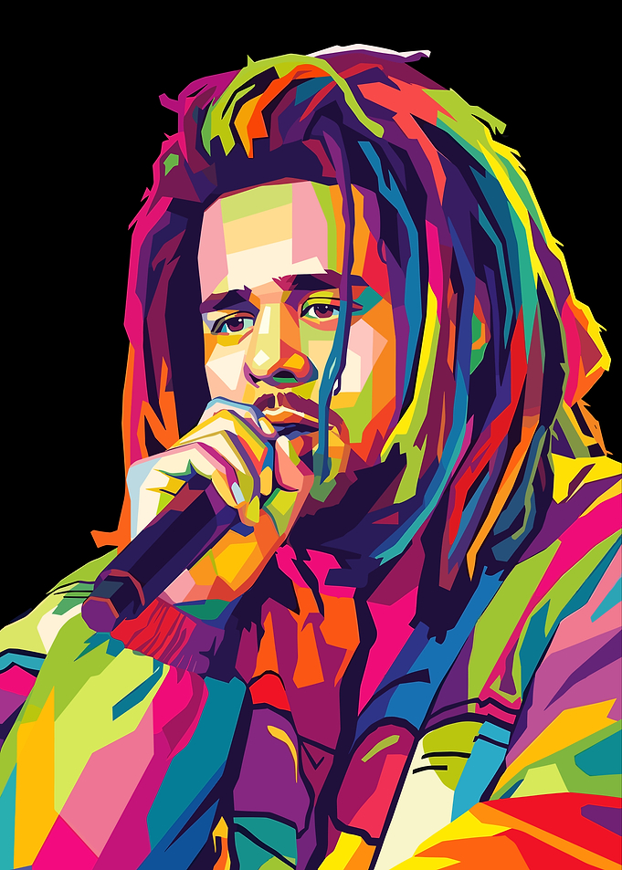 J. Cole Pop Art Portrait