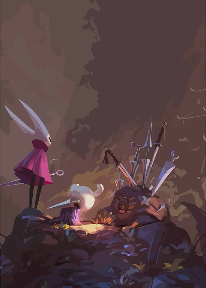Hornet and Quirrel in Hallownest