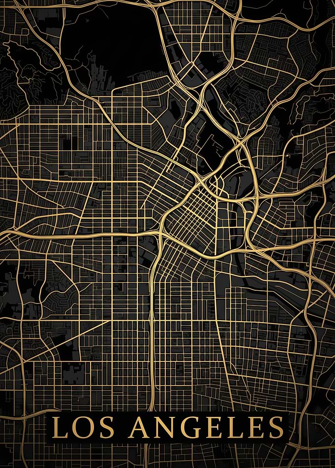 Los Angeles Map Art