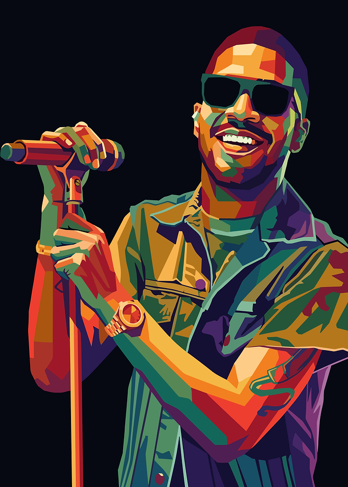 Colorful Portrait of a Kid Cudi