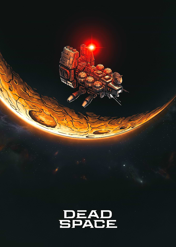 Dead Space Spaceship and Moon
