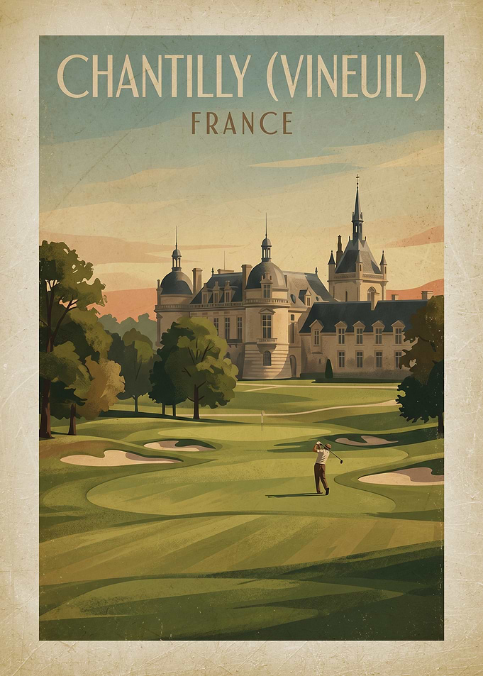 Chantilly Golf Course Vintage Poster