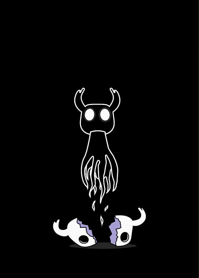 Hollow Knight Character Emerging from Shell