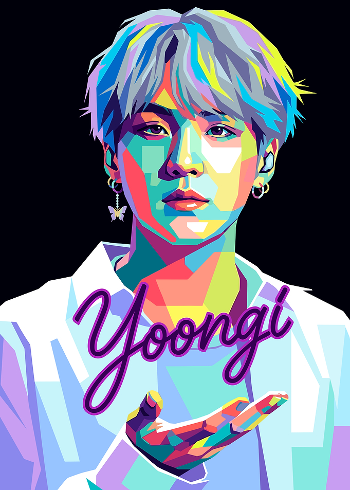 Yoongi Pop Art Portrait