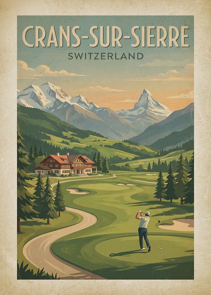 Crans-Sur-Sierre Golf Poster