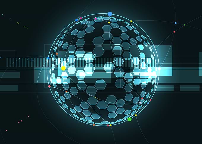 Abstract Digital Globe Network