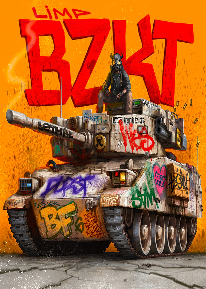 Graffiti Tank with Limp Bizkit Logo