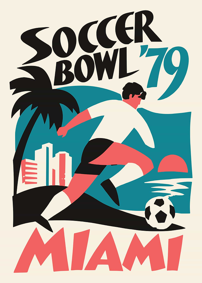 Soccer Bowl '79 Miami Poster