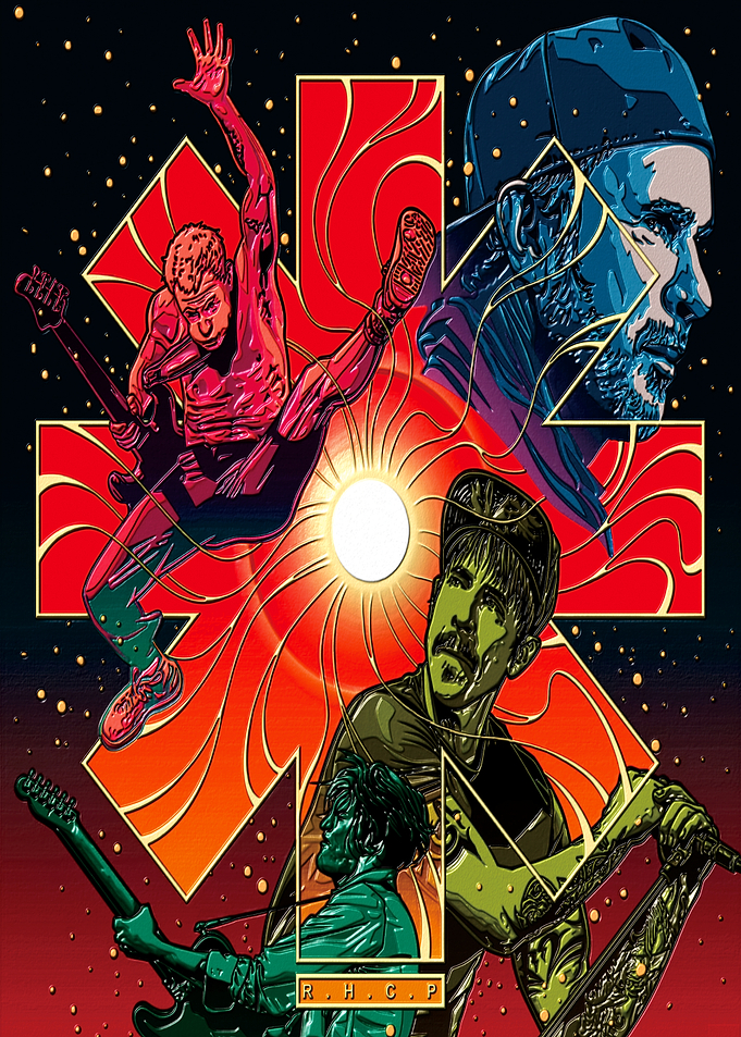 Red Hot Chili Peppers Band Art