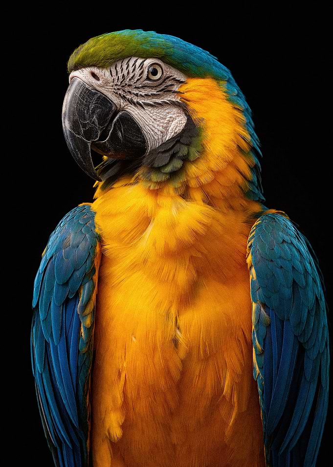 Blue and Gold Macaw Portrait