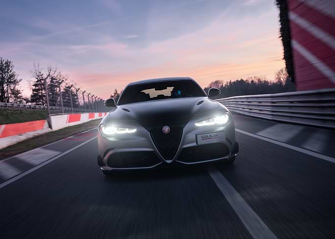 Alfa Romeo Giulia on Racetrack
