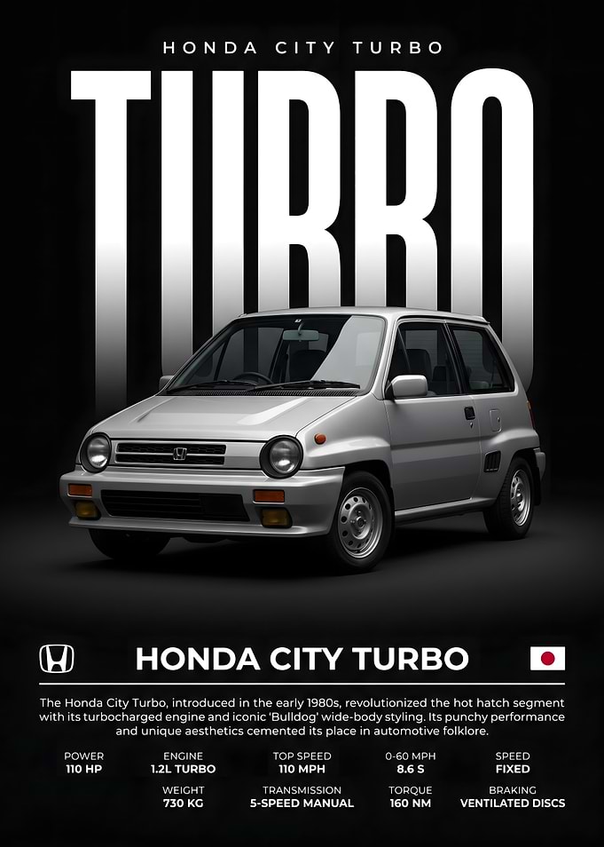 Honda City Turbo Poster