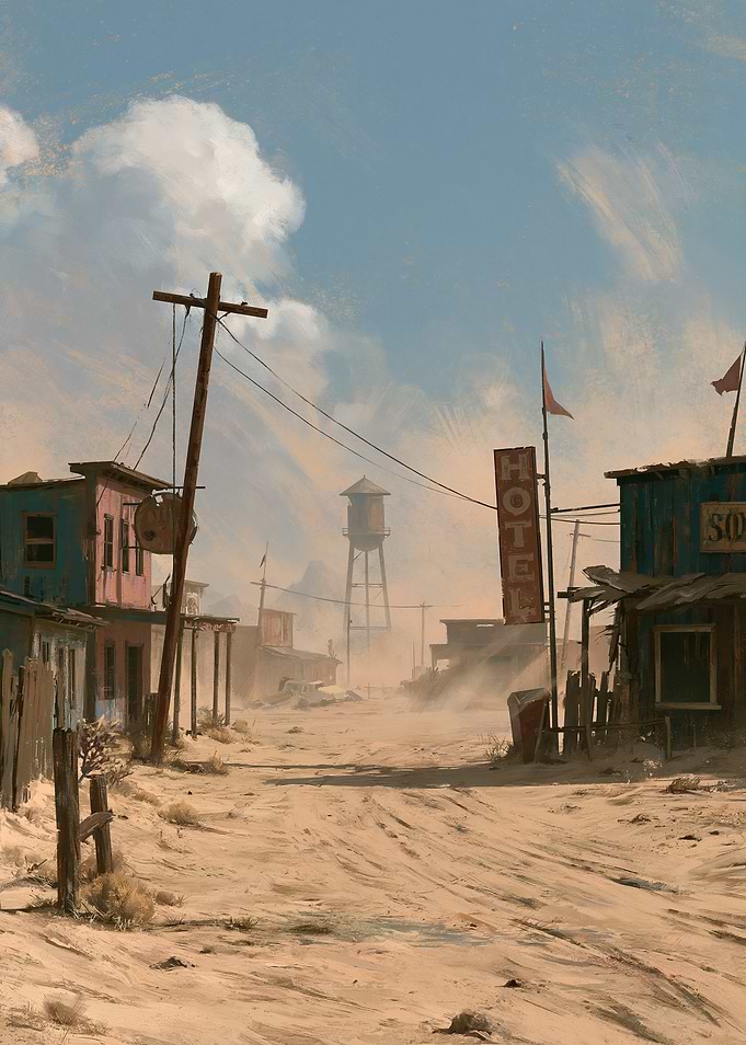 Desert Town Street Scene