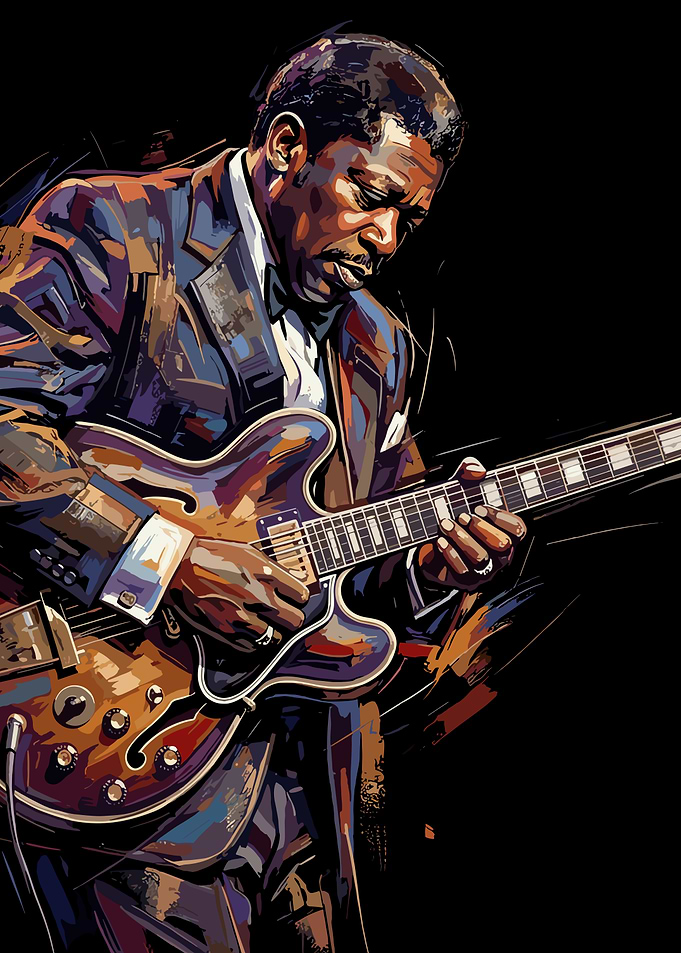 B.B. King Playing Guitar