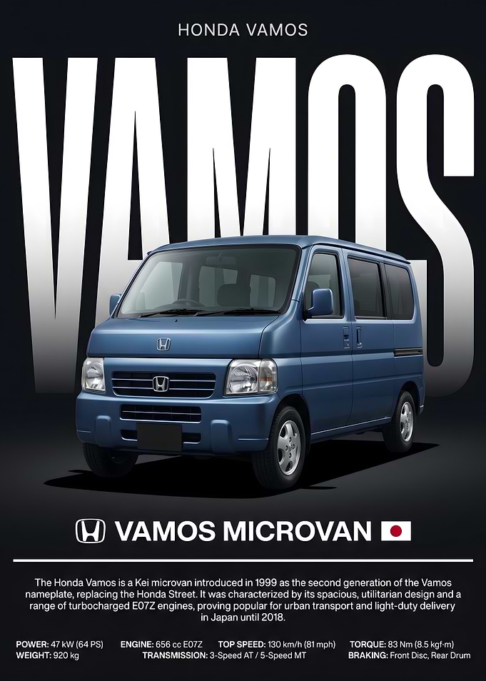 Honda Vamos Microvan Poster
