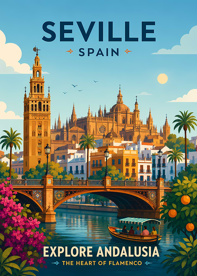 Seville, Spain Travel Poster