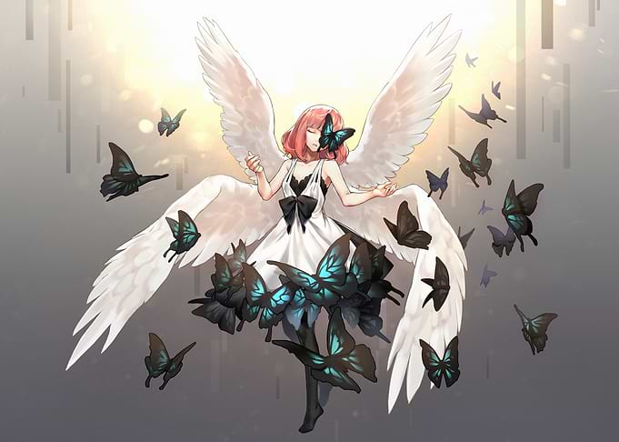 Angel with Butterflies
