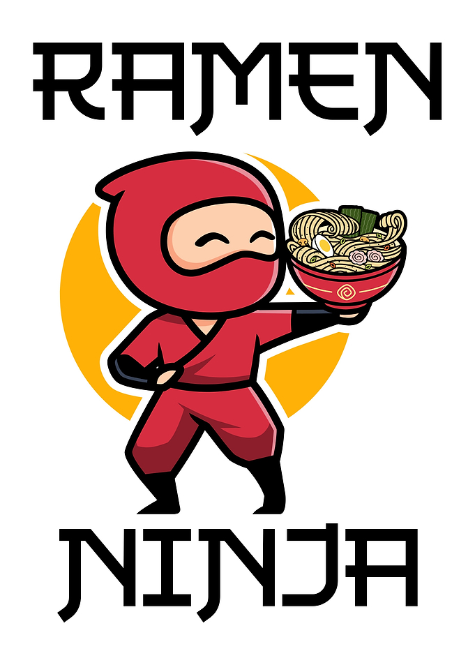 Ramen Ninja with Bowl of Noodles