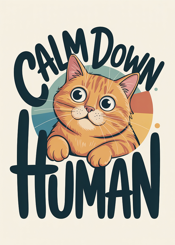 Calm Down Human Cat